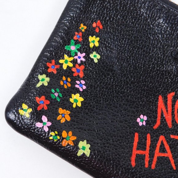 Coach No Hate Upcycled Hand-painted Leather Wristlet (12124) - Picture 4 of 7